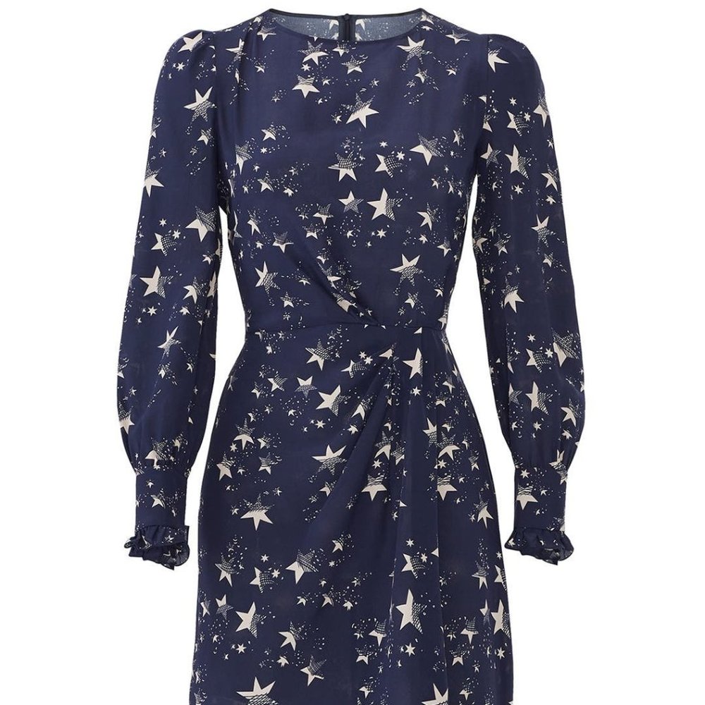 Tara Jarmon Silk Star Print Dress